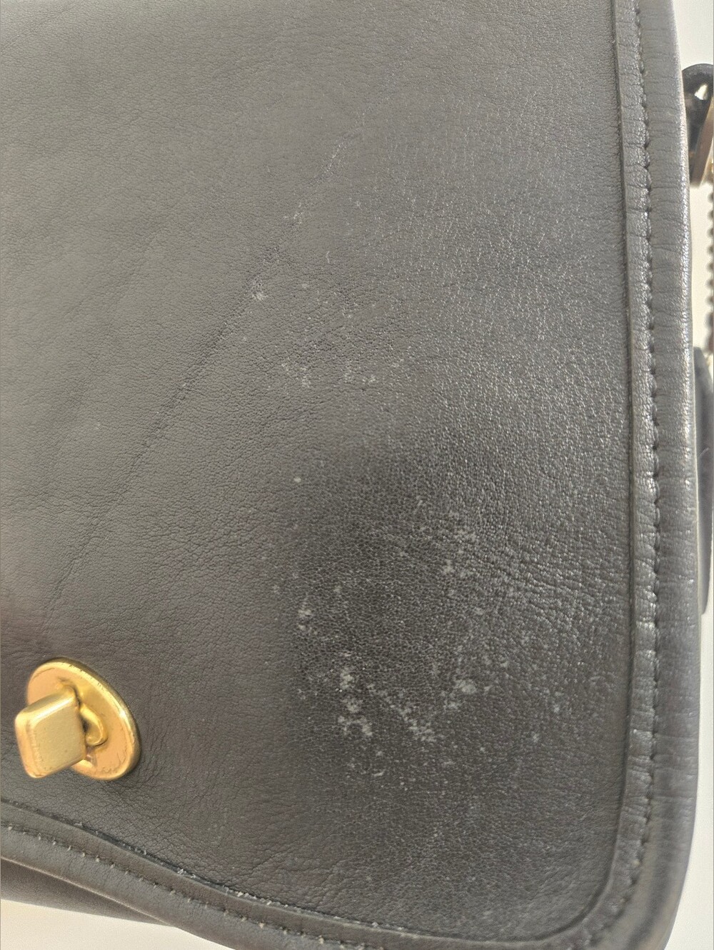 Vintage Coach Companion Flap 9076 Black Leather Crossbody Bag - Picture 16 of 16
